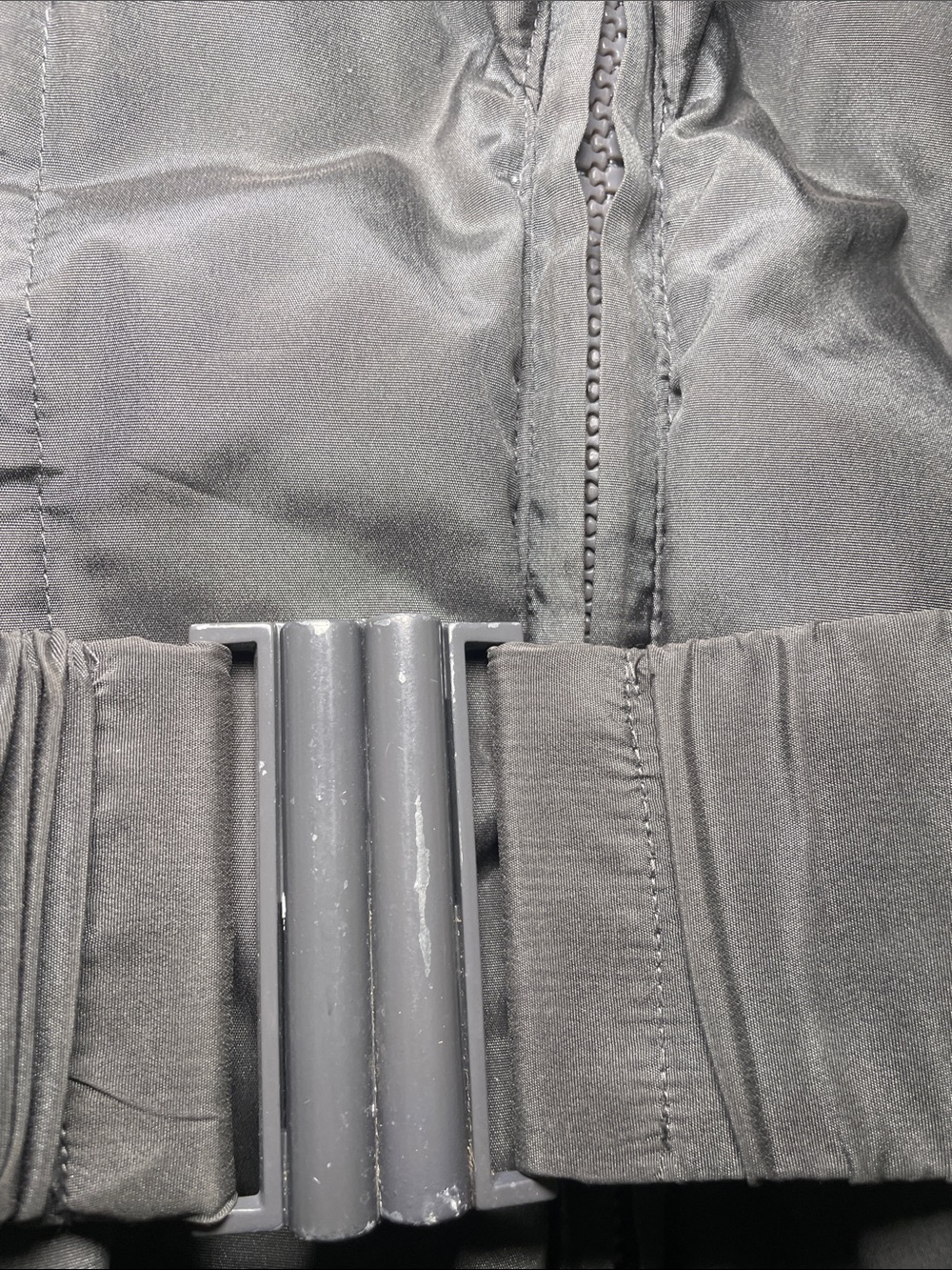 DANIER - Jacket Women's Grey Belted Puffer Jacket with Sculpted Collar - Winter - Picture 9 of 10